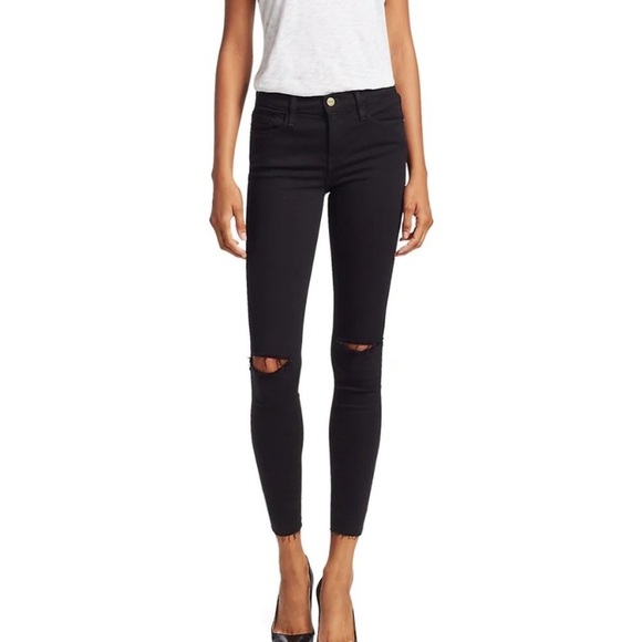 Frame Denim Denim - Frame Denim Black Skinny Jeans